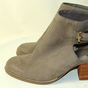 COLE HAAN WOMENS PIPPA GRAY SUEDE SLINGBACK BOOTS